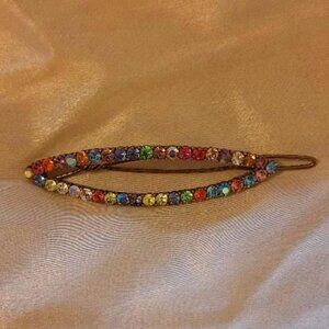 Multicolored Rhinestone Barrette